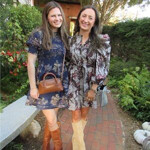 Hill House Navy and Brown Mini Dress